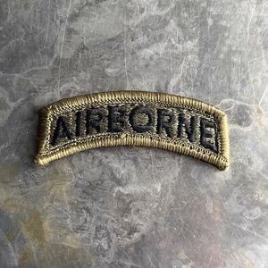AIRBORNE fully embroidered arch patch, vintage